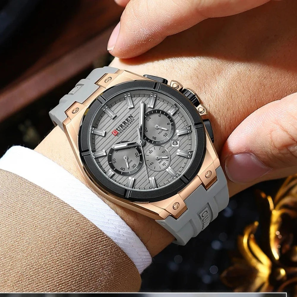 Curren 8487 Military Chronograph — Calendar