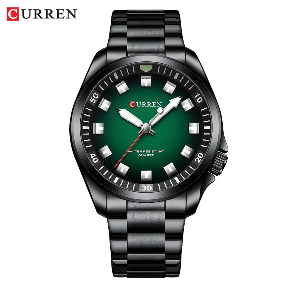 Curren Diver-Style Watch - Black Green
