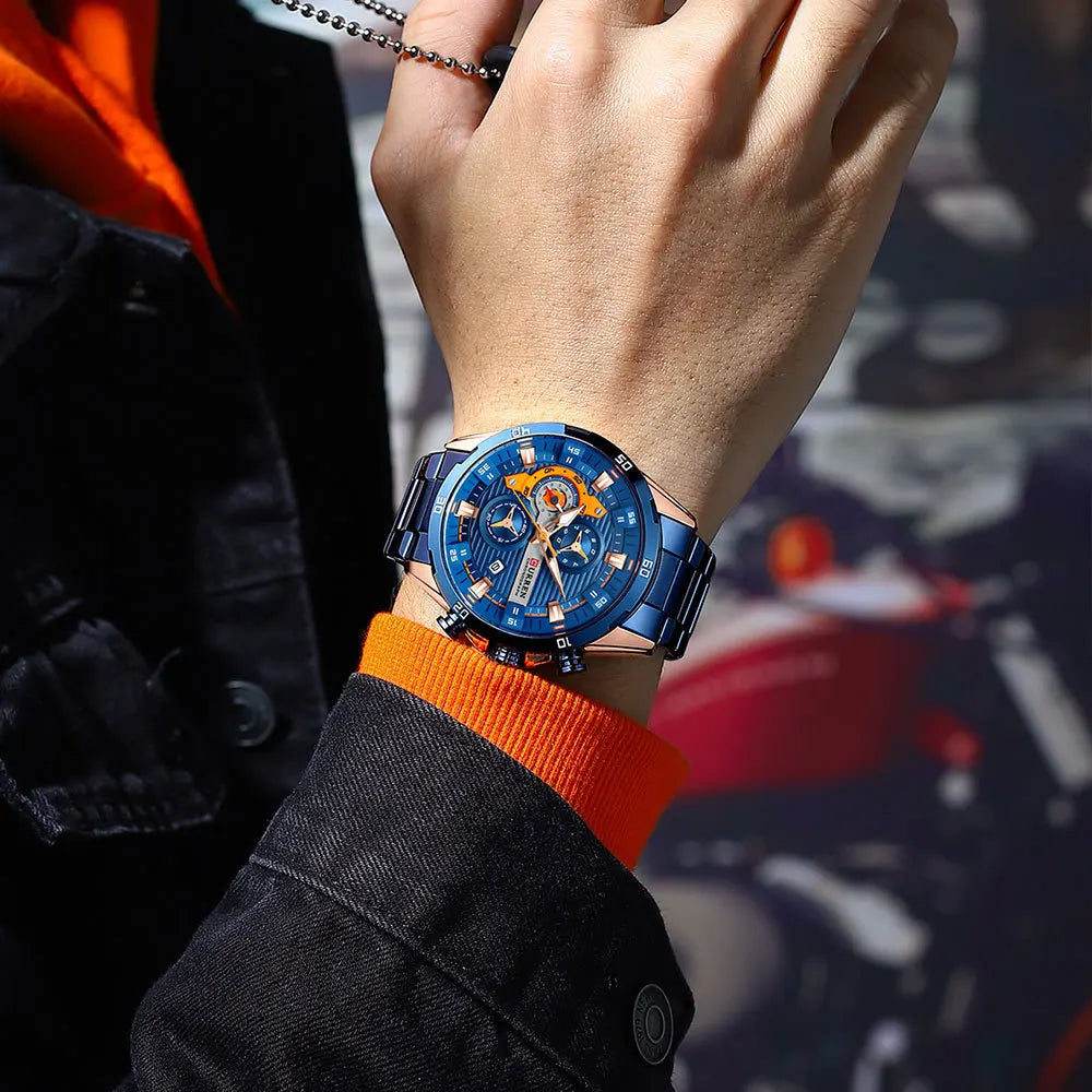 Curren 8402 Luminous Dial Chronograph
