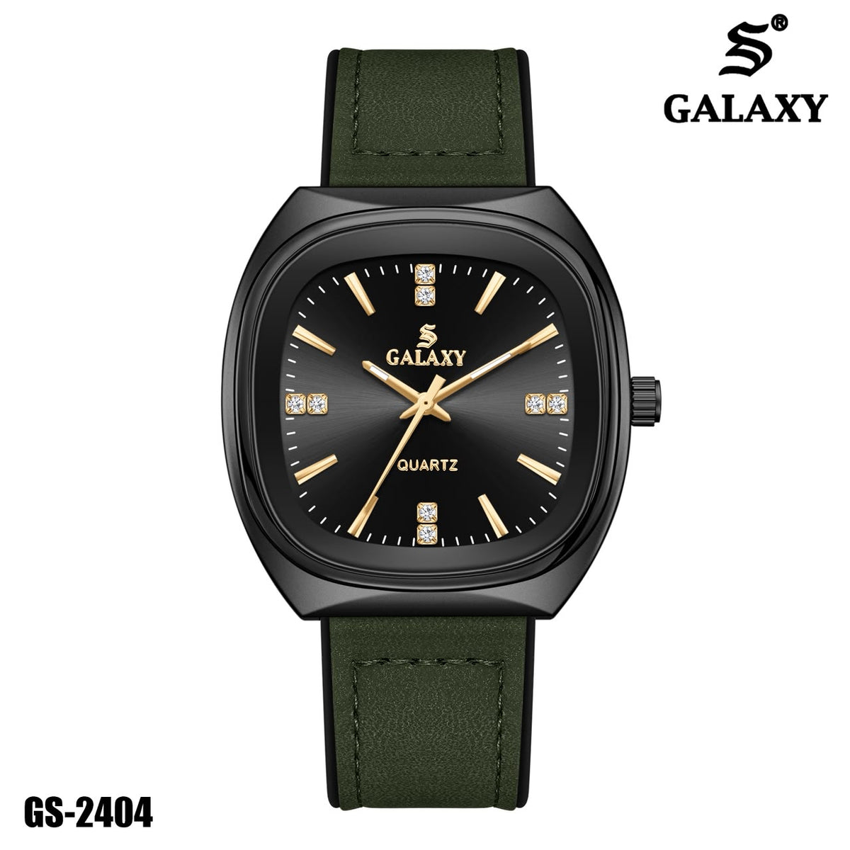 S Galaxy GS-2404 men's watch - Black Green