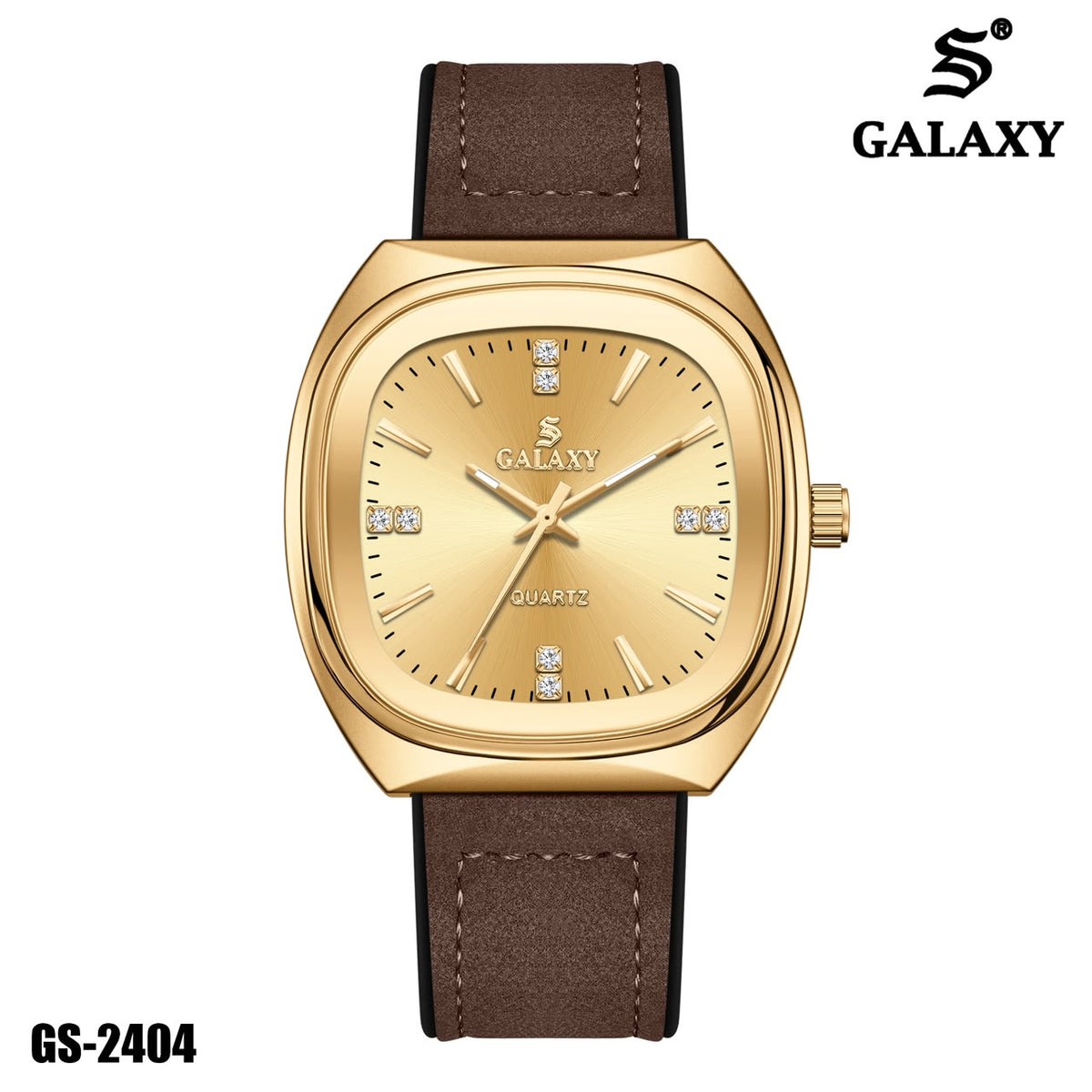 S Galaxy GS-2404 men's watch - Full Gold Brown