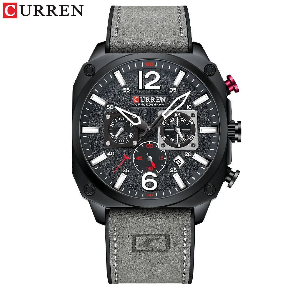 Curren Fashion Multi-Function Chronograph - Gray Black