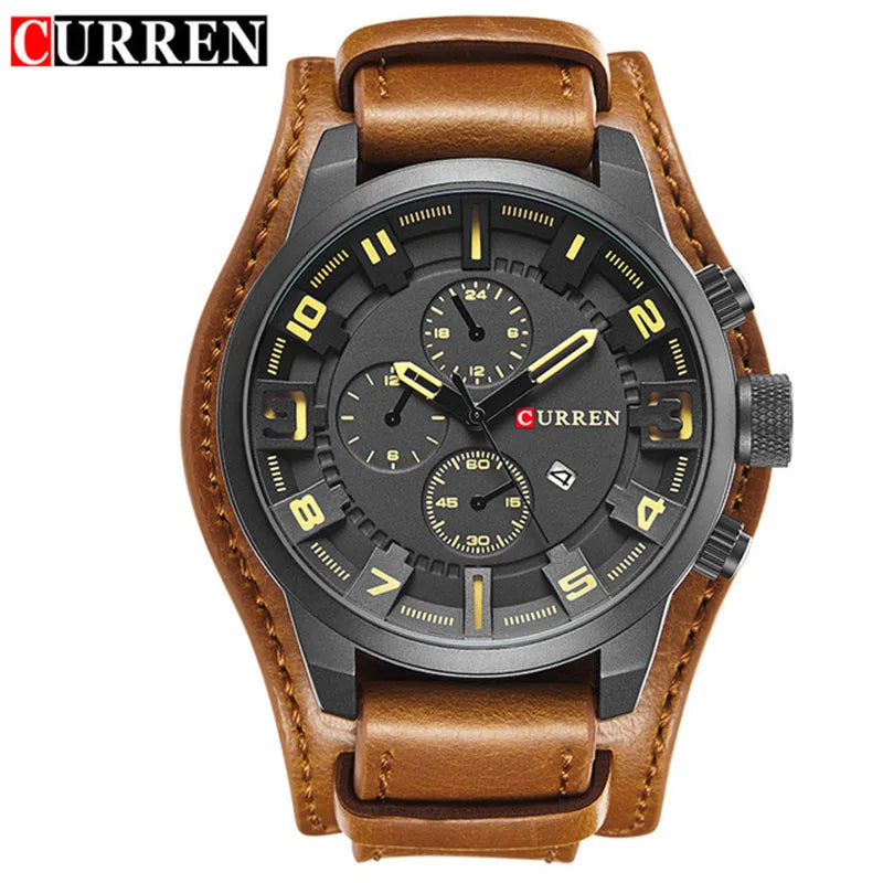 Curren 8225 Military Chronograph - Black Yellow