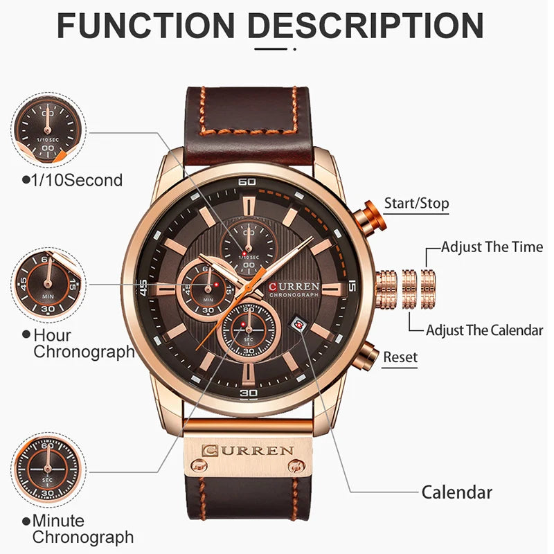 Curren Business Watch wrist-worn shot