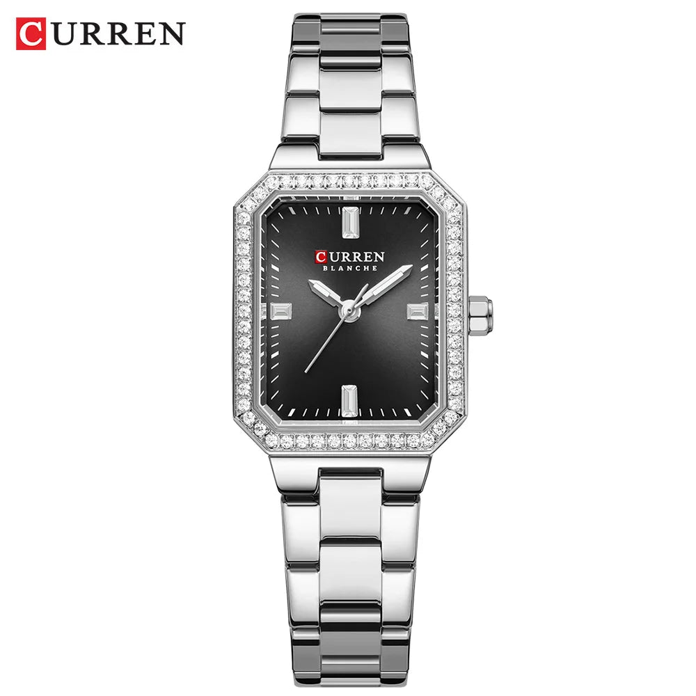 Curren Rectangular silver black