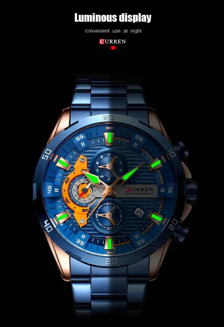 Curren 8402 Three-Hand Steel Watch, AliExpress angle 5