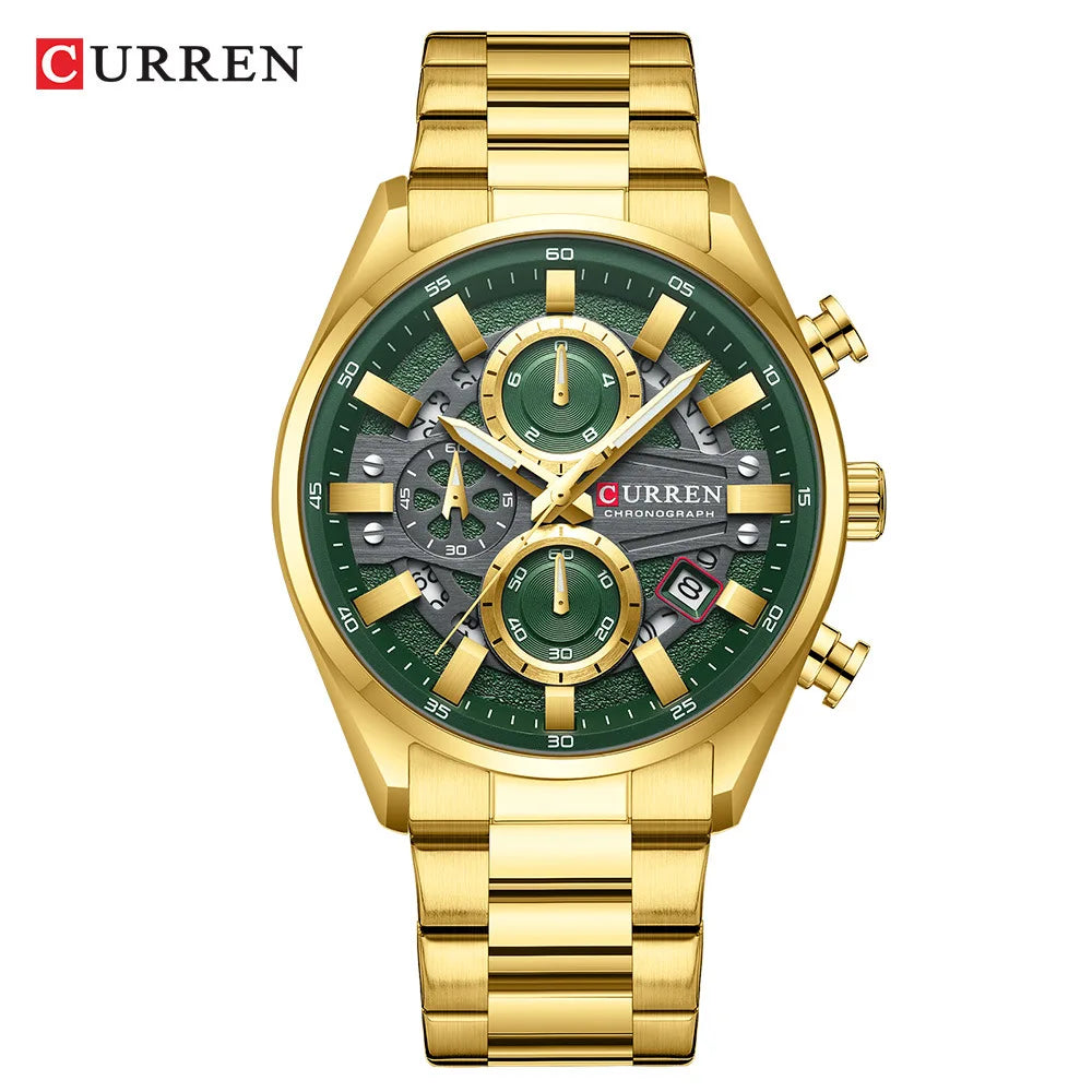 Curren 8495 Gold Green