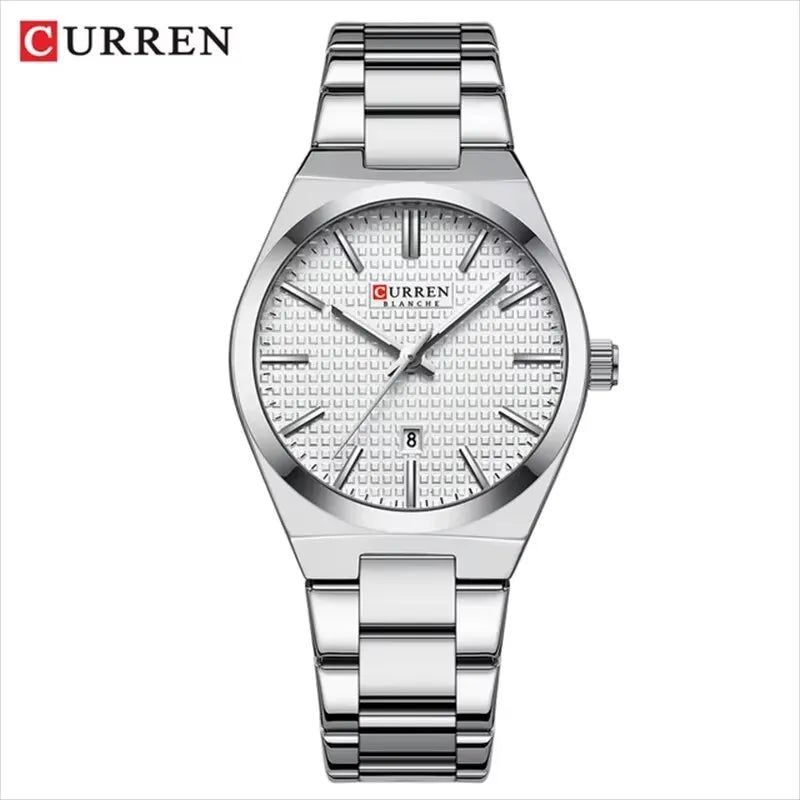 Curren 8439L Luxury Gold Green Watch For Women Original Waterproof Stainless Steel Woman Watches Simple Quartz Wristwatches