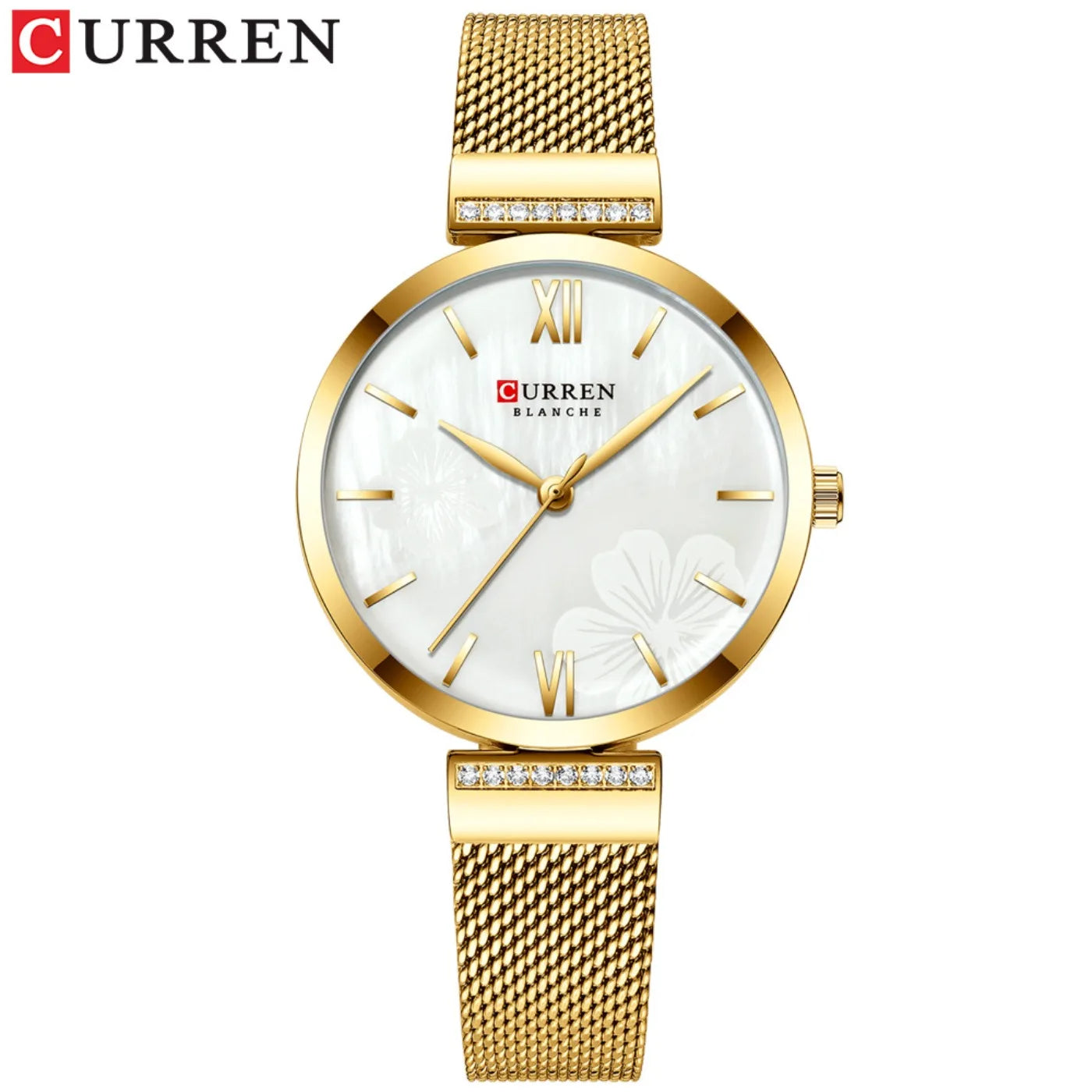 CURREN Fashion Watch for Women Luxury Quartz Gold Elegant Bracelet Wristwatch Female Clock Ladies Dress Stainless Steel Gifts