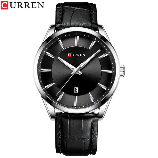 CURREN 8365 Quartz Watches for Men Leather Strap Male Wristwatches Top Luxury Brand Business Men's Clock  45 mm Reloj Hombres