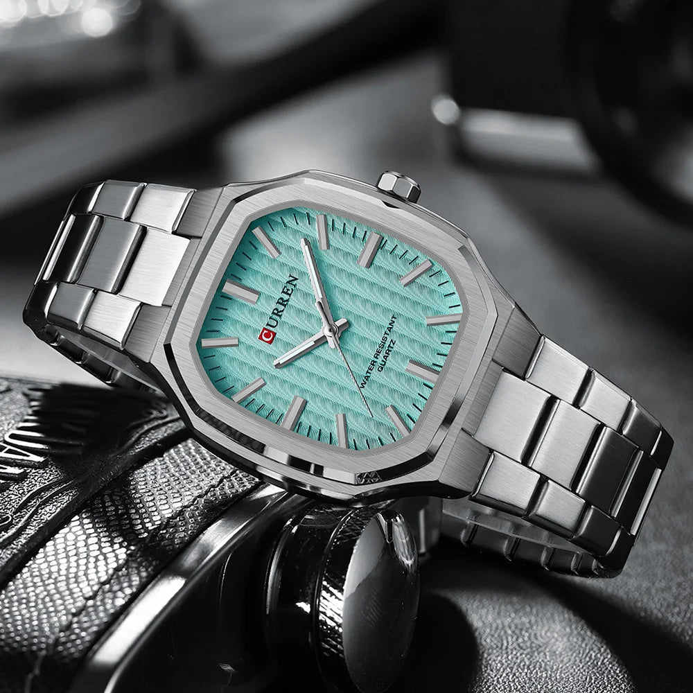 Curren Square-Case Sport Watch angled wrist shot