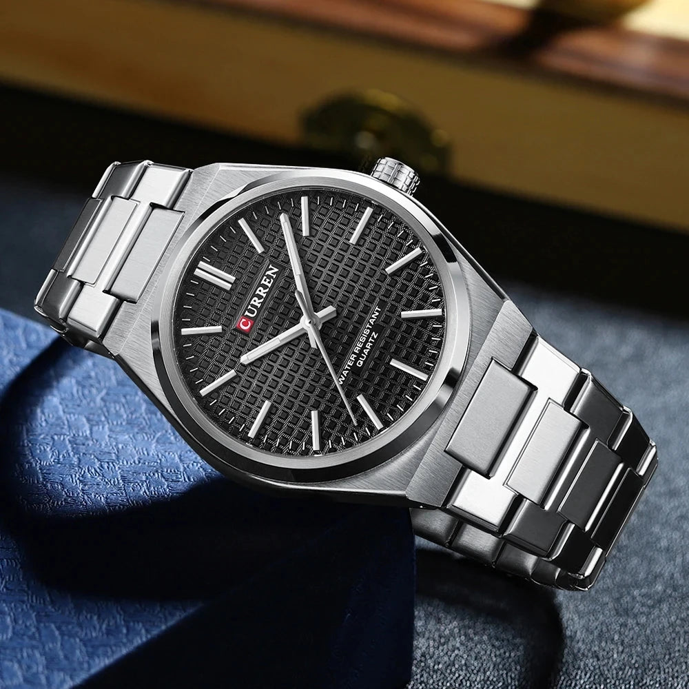 Curren 8439 Gold-Green Watch wrist-worn shot