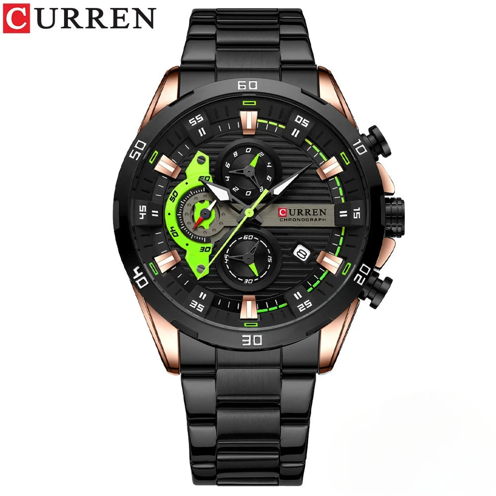 Curren 8402 Three-Hand Steel Watch