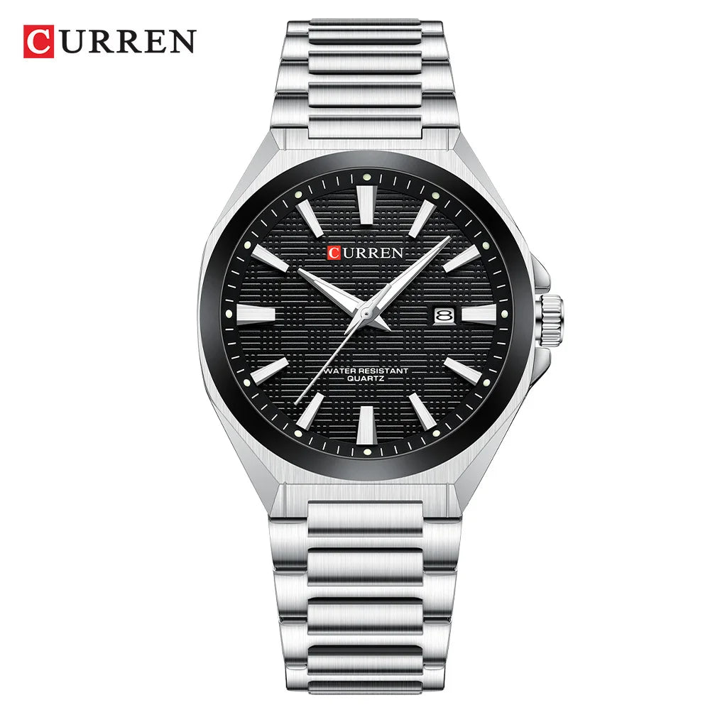 Curren 8494 Silver Black