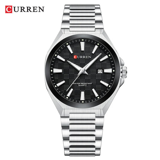 Curren 8494 Silver Black