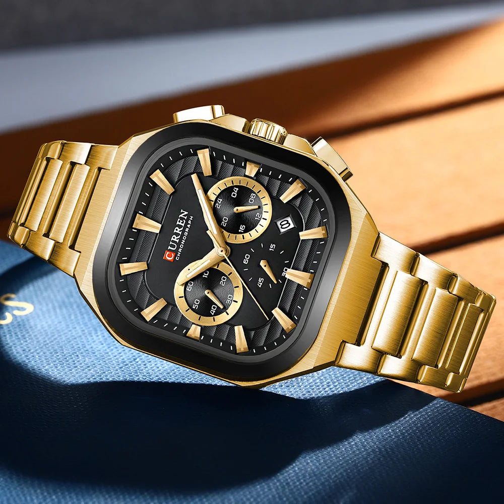 Curren 8496 Chronograph - Gold Black lifestyle