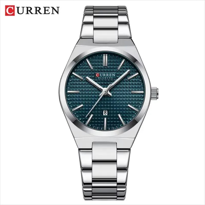 Curren 8439 Gold-Green Watch — Women's
