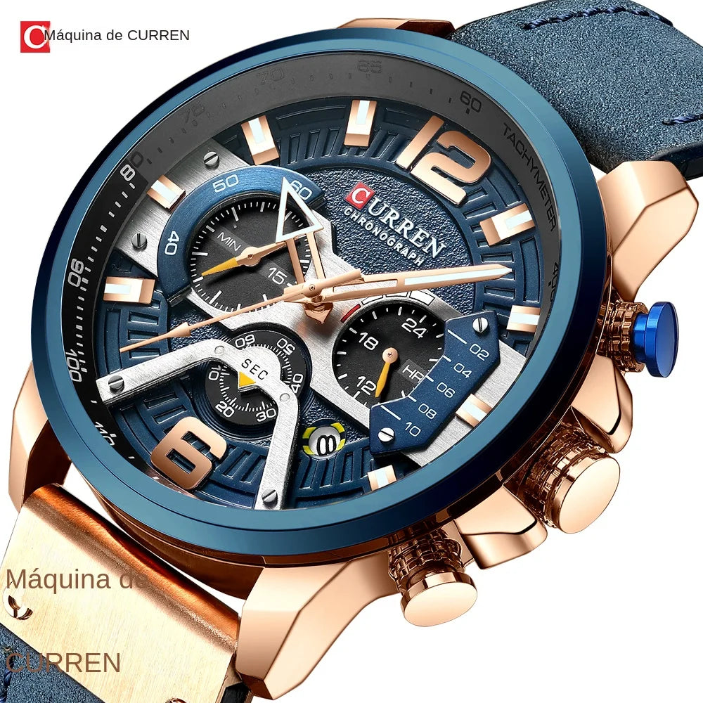 Curren Casual Sport Chronograph — Leather Strap