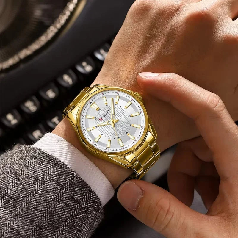Curren 8424 Gold-Tone Business Watch, AliExpress angle 4