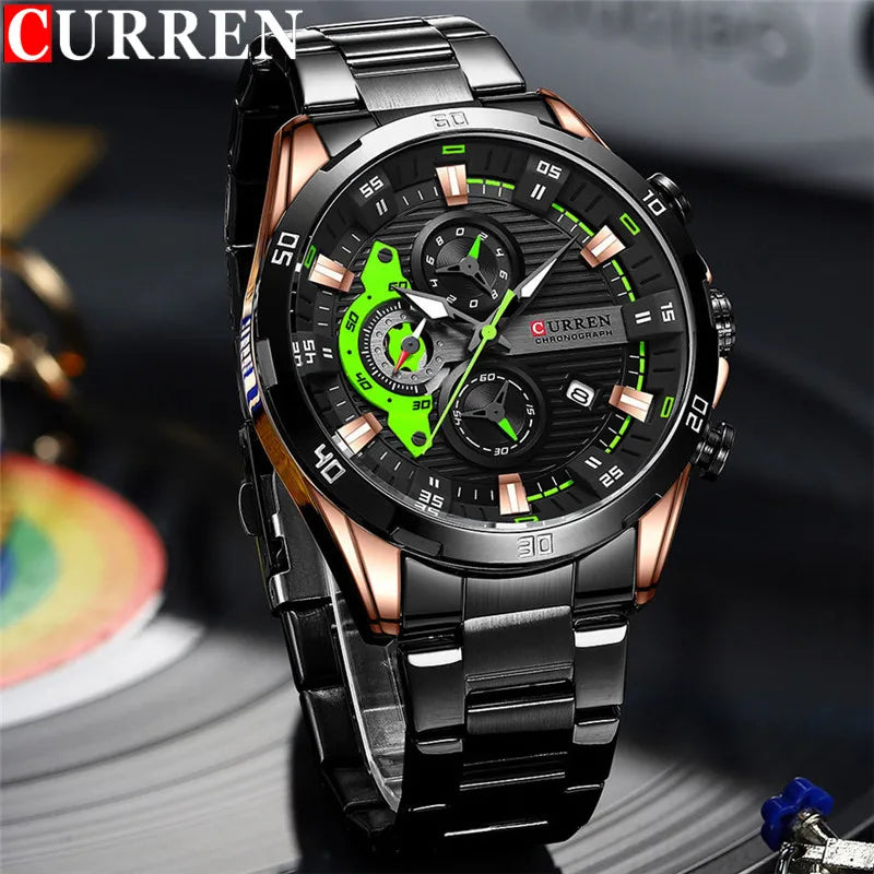Curren 8402 Three-Hand Steel Watch, AliExpress angle 1