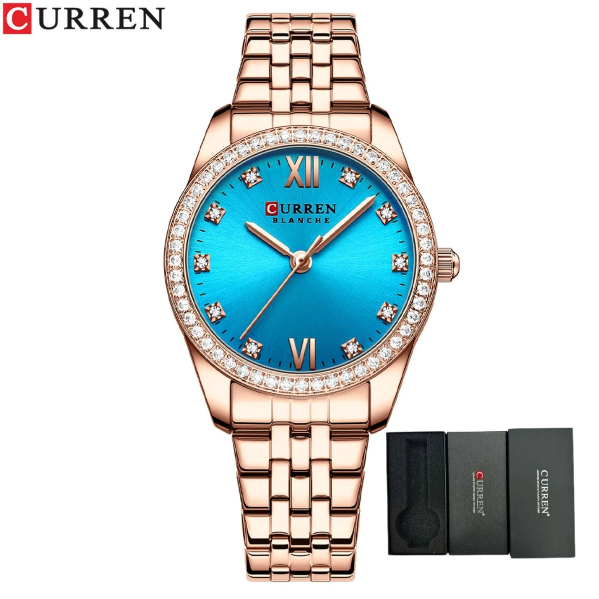 CURREN Rhinestone Bezel C4