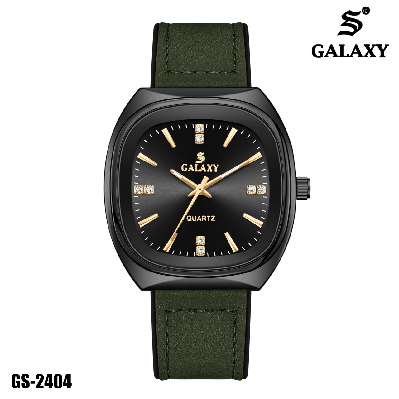 S Galaxy GS-2404 men's watch - Black Green