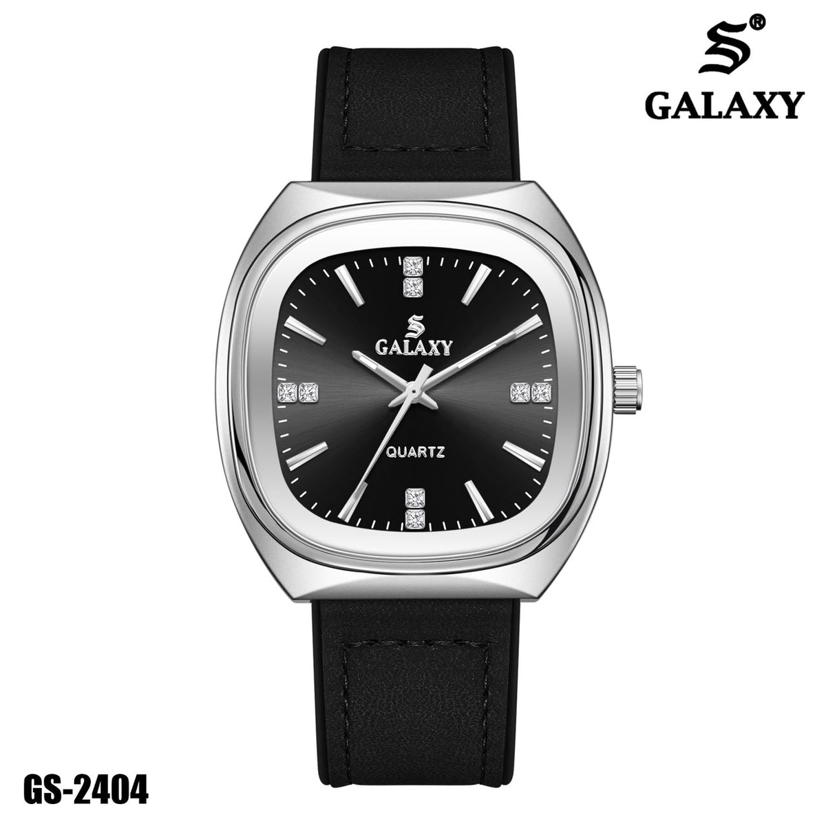 S Galaxy GS-2404 men's watch - Silver Black