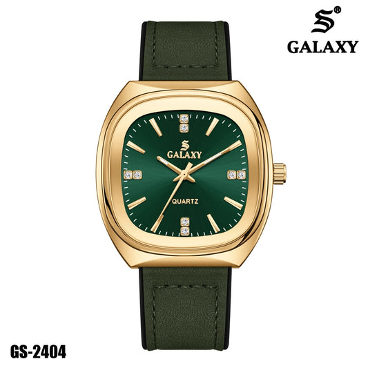 S Galaxy GS-2404 men's watch - Gold Green
