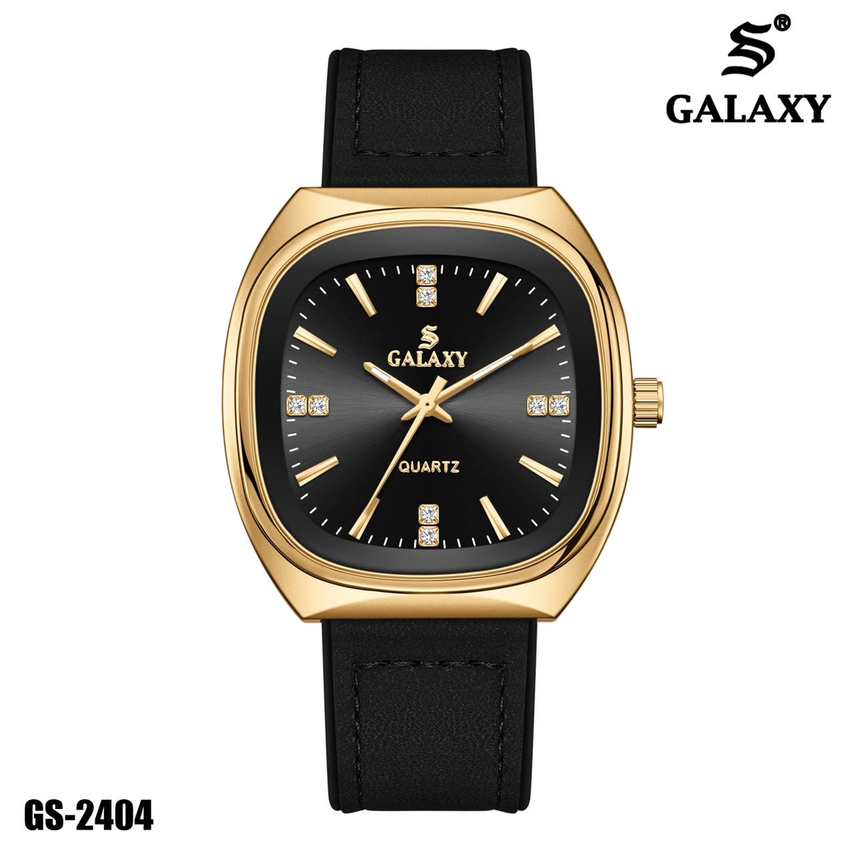 S Galaxy GS-2404 men's watch - Gold Black