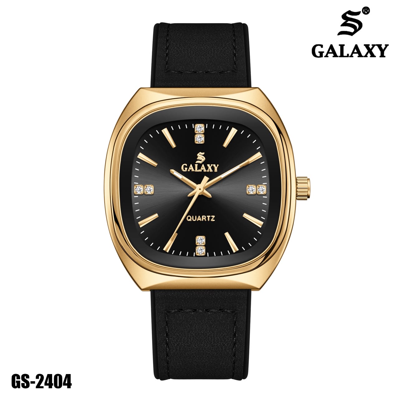S Galaxy GS-2404 men's watch - Gold Black