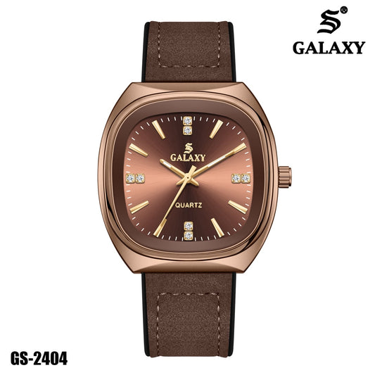 S Galaxy GS-2404 men's watch - Rose Gold Brown