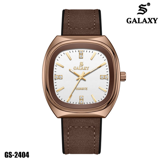 S Galaxy GS-2404 men's watch - Rose Gold White