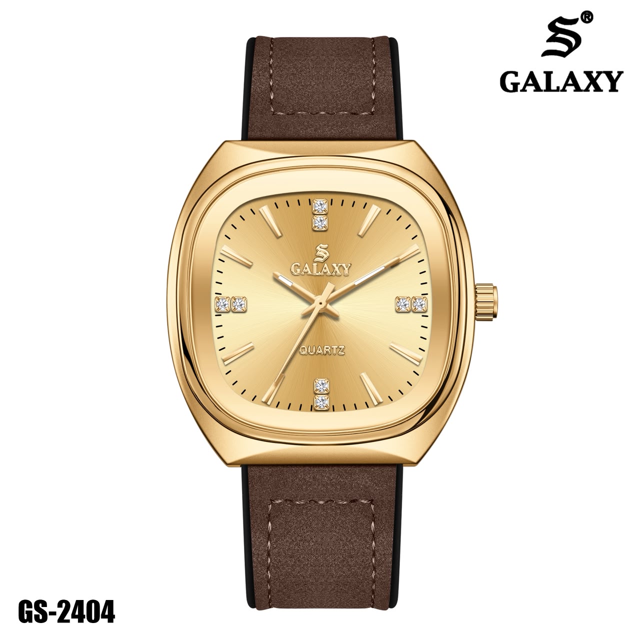 S Galaxy GS-2404 men's watch - Full Gold Brown