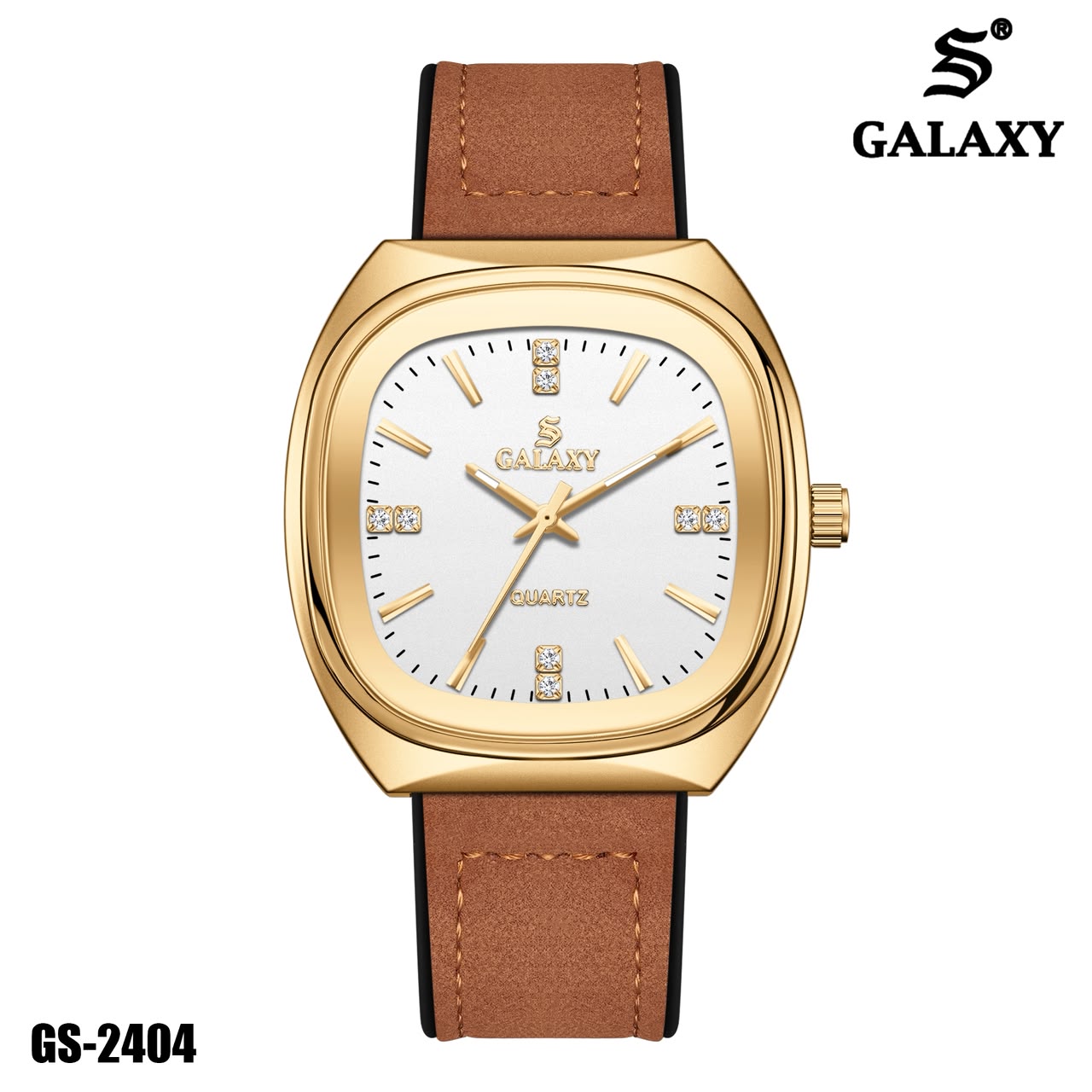 S Galaxy GS-2404 men's watch - Gold White