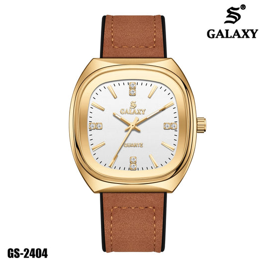S Galaxy GS-2404 men's watch - Gold White