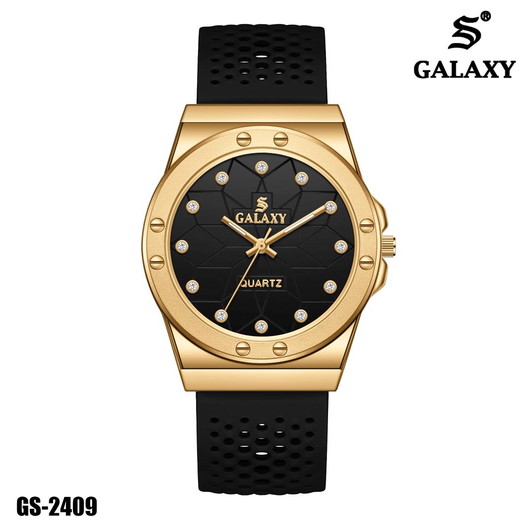 S Galaxy GS-2409 unisex watch - Gold Black
