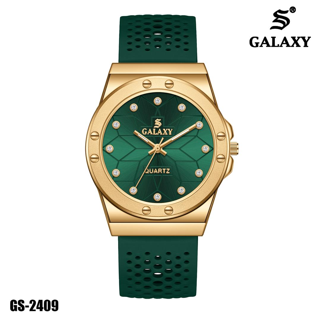 S Galaxy GS-2409 unisex watch - Gold Green