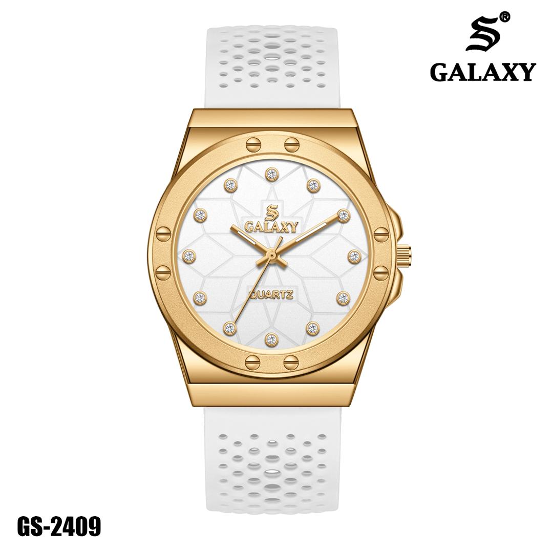 S Galaxy GS-2409 unisex watch - Gold White
