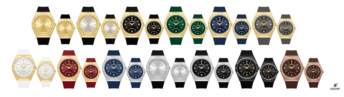 S Galaxy GS-2415 couple watch set - all color options